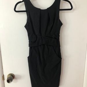 Tight black mini dress